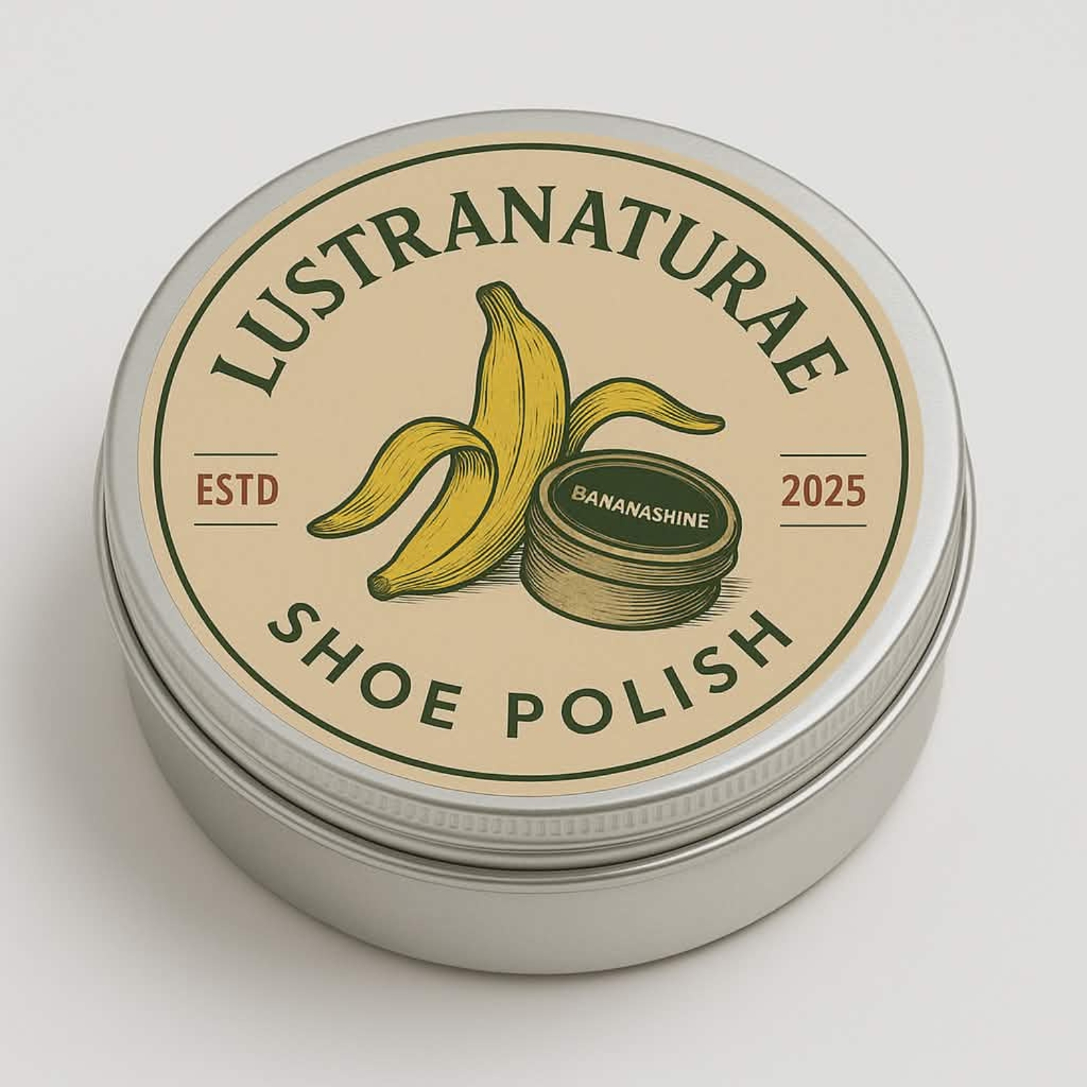 Banana Shine Shoe Polish Open Lid
